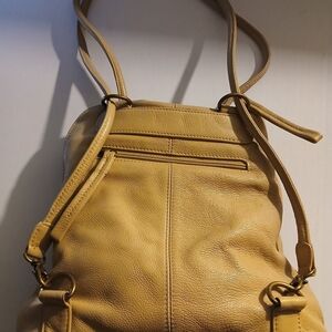 Clarks Mustard Leather Backpack